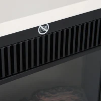 HOMCOM Șemineu electric sobă Stil Contemporan Termostat 600-1200 W Alb(m-5)