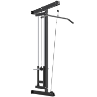 SPORTNOW Máquina de remo para entrenamiento, equipo de fitness montado en pared, máquina de poleas para gimnasio en casa, acero, negro