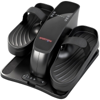 SPORTNOW Mini pedaliera, 12 velocità, display LED, telecomando, antiscivolo, portatile, in metallo e plastica, Nero