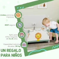 AIYAPLAY Caja de Almacenaje Juguetes 53L Baúl Juguetes Infantil con Tapa Abatible y Pistón de Gas para Sala de Juegos Verde(m-7)