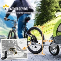 PawHut Dog Bike Trailer Pet Stroller Cart Carrier for Bicycle 360° Rotatable with Reflectors 3 Wheels Hitch Coupler Push/ Pull/ Brake Water Resistant Green(m-7)