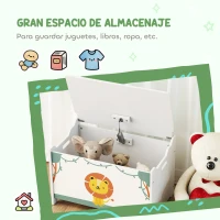 AIYAPLAY Caja de Almacenaje Juguetes 53L Baúl Juguetes Infantil con Tapa Abatible y Pistón de Gas para Sala de Juegos Verde(m-4)