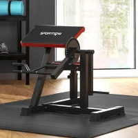 SPORTNOW Banc de musculation pour biceps, machine à biceps/triceps 2-en-1 hauteur de l'assise réglable 5 niveaux 105x95x80cm noir(m-10)