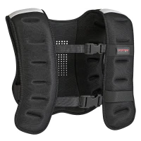 SPORTNOW Gilet lesté 8 kg veste lestée respirant avec sangles réglables et bandes réfléchissantes en sable de fer 43 x 33 cm noir(m-8)
