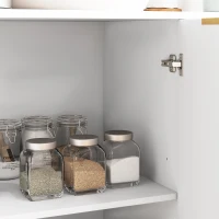 HOMCOM Buffet salon meuble de rangement armoire de cuisine avec placards à 2 portes et étagère réglable 120 x 40 x 90 cm, blanc(m-9)