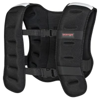 SPORTNOW Gilet lesté 5 kg veste lestée respirant avec sangles réglables et bandes réfléchissantes en sable de fer 43 x 33 cm noir(m-1)