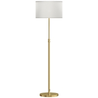 HOMCOM Staande lamp met afstandsbediening, in hoogte verstelbaar, stoffen kap, metalen standaard, aanpasbare helderheid, voetschakelaar, goudkleurig