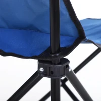 Outsunny 6 Seat Folding Sports Bench Portable Sports Team Bench Spectator Chair with Cooler Bag and Carrying Bag for Outdoor Picnic Camping - Blue(m-9)