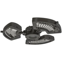 Outsunny Calefactor Eléctrico Exterior 2400W con 3 Niveles de Calor Protección Antivuelco para Sombrilla Terraza Ø55x8 cm Negro(m-1)