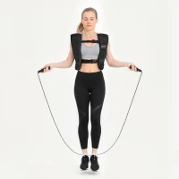 SPORTNOW Gilet lesté 8 kg veste lestée respirant avec sangles réglables et bandes réfléchissantes en sable de fer 43 x 33 cm noir(m-4)