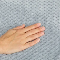 HOMCOM Heated Electric Blanket, Warm Throw Blanket with 5 Heating Levels, 10 Hour Auto-Off Timer, Grey(m-9)
