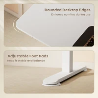 Vinsetto Biurko Stojące Regulowane Elektrycznie, 140 x 70 x 116 cm, Białe(m-8)