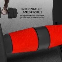 HOMCOM Set 2 Manubri Antiscivolo con 16 Dischi Pesi da 30 kg  totali e Connettore, in Acciaio, HDPE e Sabbia, Nero(m-5)