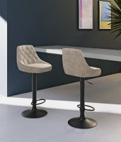 E-STYLO Sgabello moderno con alzata a gas, ideale per arredare con stile angoli bar, cucine con isola o penisola, 45cm X 50cm H. 84/100cm(m-1)