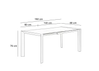 E-STYLO Tavolo allungabile moderno, perfetto per creare un elegante angolo degustazione o per arredare con stile cucine, sale da pranzo e open space(m-4)