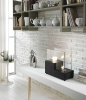 E-STYLO Biocamino da tavolo moderno, ideale per creare un’atmosfera calda e accogliente in casa senza bisogno di canna fumaria o installazioni complesse, 20cm X 40cm H. 39cm(m-2)