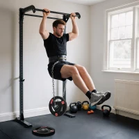 SPORTNOW Juego de 2 Discos de Pesas Olímpicos de 15 kg Agujero 50 mm de Hierro Fundido para Entrenamiento de Fuerza Negro(m-7)