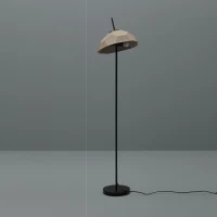 E-STYLO Lampada da terra con paralume a effetto martellato e base nera, ideale per aggiungere un tocco di eleganza e raffinatezza a qualsiasi ambiente, Ø.34cm X Ø.34cm H. 160cm(m-3)