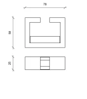 E-STYLO Biocamino da terra di design, caratterizzato da una forma a staffa stilizzata che lo rende un vero elemento d'arredo per ambienti moderni e contemporanei, 25cm X 78cm H. 58cm(m-4)