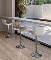 E-STYLO Set di 2 sgabelli con alzata a gas, perfetto per arredare cucine, penisole, isole e angoli bar con stile e funzionalità(m-1)