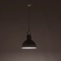 E-STYLO Lampada a sospensione bianca dal design minimal e moderno, perfetta per illuminare con stile cucine, sale da pranzo e soggiorni contemporanei, 38cm X 38cm H. 165cm(m-2)