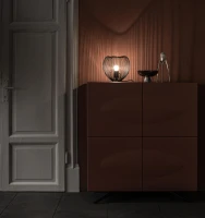 E-STYLO Lampada da tavolo in filo metallico nero, caratterizzata da un design minimalista ed elegante, perfetta per aggiungere stile e personalità a qualsiasi ambiente, 26cm X 26cm H. 25cm(m-3)