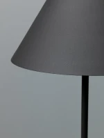 E-STYLO Lampada da terra minimalista nera con paralume conico, perfetta per ambienti moderni ed essenziali,  Ø.40cm X  Ø.40cm H. 156cm(m-3)