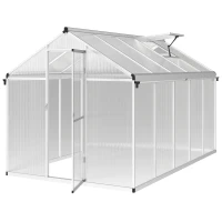 Outsunny 10 x 6ft Aluminium Frame Walk-In Greenhouse(m-11)