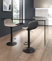 E-STYLO Sgabello moderno con alzata a gas, ideale per arredare angoli bar, cucine con penisola o isola con stile e funzionalità, 39cm X 45cm H. 86/102cm(m-1)