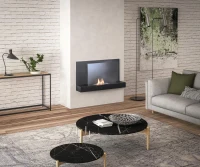 E-STYLO Biocamino da parete moderno, ideale per scaldare e arredare con stile gli ambienti domestici, 26cm X 90cm H. 50cm(m-4)