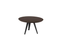 E-STYLO Tavolo rotondo fisso con gambe in metallo e top in impiallacciato Termocotto, perfetto per arredare cucine e sale da pranzo moderne con stile ed eleganza, Diam 130cm H. 76cm(m-2)