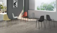 E-STYLO Sedia moderna in polipropilene, perfetta per arredare con stile cucine, sale da pranzo, soggiorni e ambienti contract come bar e ristoranti, 49cm X 48.5cm H. 88cm(m-1)