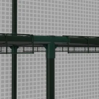 Outsunny Serra da Esterno con 12 Ripiani Porta Avvolgibile Copertura in PE e Telaio in Acciaio 140x213x190 cm Bianco(m-5)