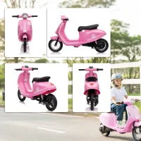 AIYAPLAY 24V Kids Electric Motorbike, Ride on Motorcycle with Manual Throttle, Brakes and LED Lights for Ages 8-12 Years, Pink(m-8)