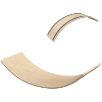 AIYAPLAY Planche d'équilibre pour enfants, planche à balancer, pour enfant de 3 à 8 ans, charge max. 50 kg, en bois, bois naturel(m-11)