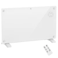 HOMCOM Radiateur électrique au sol ou mural 1500W affichage LED, minuterie 24 heures ou hebdomadaire, thermostat, télécommande(m-12)