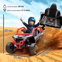 AIYAPLAY Auto Elettrica per Bambini 12 V con Licenza Kawasaki Teryx KRX 1000 Telecomando Sospensione Posteriore Rosso(m-3)