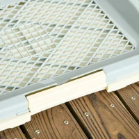 PawHut Toaletă pentru Câini 3 Straturi cu Gazon, Grilă și Tavă 46,5x34x5,5 cm(m-9)