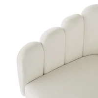 Set da 2 sedie moderne con design a ventaglio, 48x44.5x82 cm, Bianco(m-6)