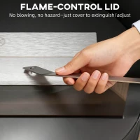 HOMCOM Șemineu cu Bioetanol, Sobă Independentă cu Etanol de 64 cm, Ardere 3 ore(m-6)