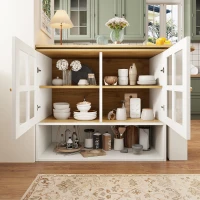 Bancone da bar girevole a 360° con ripiano per snack e 5 scaffali, 138-204x39x102,5 cm, Bianco(m-4)