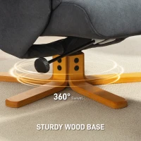 HOMCOM Linen-Look Recliner, with Storage Ottoman - Grey(m-7)