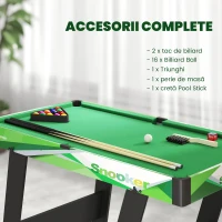 SPORTNOW Masă de Biliard Pliabilă cu Accesorii pentru Adulți și Tineri 104x55.5x68cm(m-5)