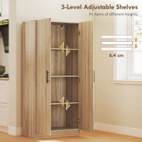 HOMCOM Dulap de Bucătărie Modern cu Rafturi Ajustabile și Uși Amortizate Lemn(m-5)