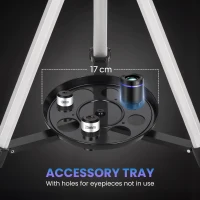 Outsunny Astronomy Telescope for Adults and Beginners with 70 mm Aperture, Carry Bag, White(m-7)