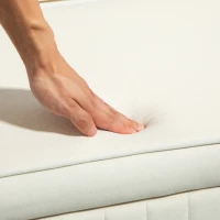 HOMCOM Bancă de Depozitare Ovală 72L din Țesătură cu Efect de Velur Crem(m-9)