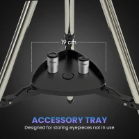 Outsunny Astronomy Telescope for Adults and Beginners with 80 mm Aperture, Carry Bag, White(m-8)