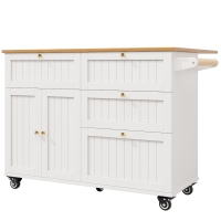 Isla de cocina con tablero abatible, mesa de comedor multifuncional con espacio de almacenamiento, 133x37,3/70x88 cm, Blanco
