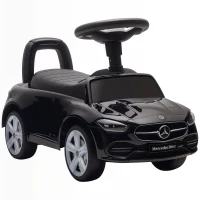 AIYAPLAY Coche para Niños Licencia Mercedes Benz con Claxon y Compartimento, 65x28x39 cm, Negro(m-6)