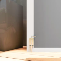 Outsunny 4.7 x 2.5FT Garden Shed, Double Bin Storage Shed with Lockable Doors, Outdoor Small Shed with Openable Lid for 2 Trash Cans, Garden Tools, Grey(m-9)